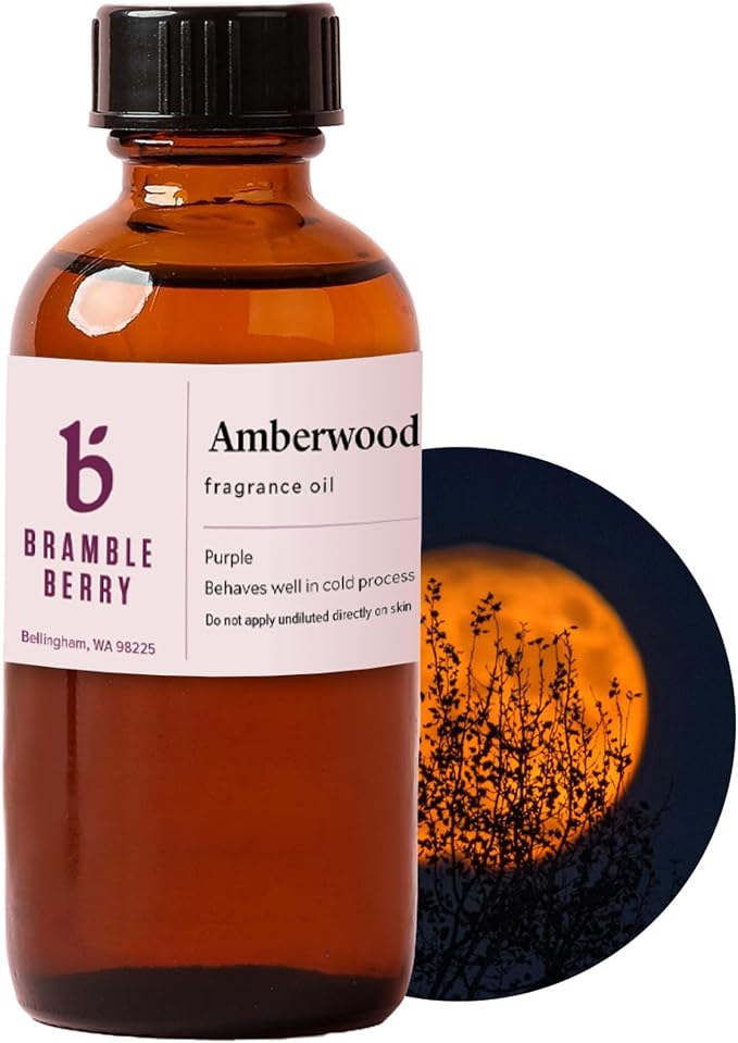 Bramble Berry Amberwood Twilight Warm & Deep Woods Scent for Soap Making, Candles, Lotion, Bath Bombs & Perfume | Skin Safe, Vegan, Paraben & Phthalate Free, DIY Craft Essential