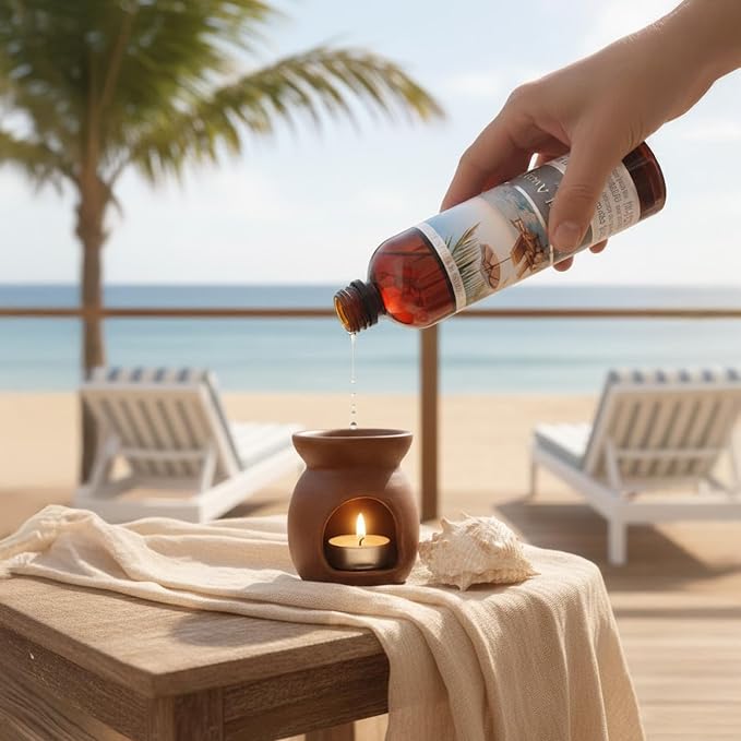 Hosley Set of 2 Island Get Away Fragrance Warming Oils 5 Ounce. Ideal Gift for Weddings spa Reiki Meditation Bathroom Settings. P1
