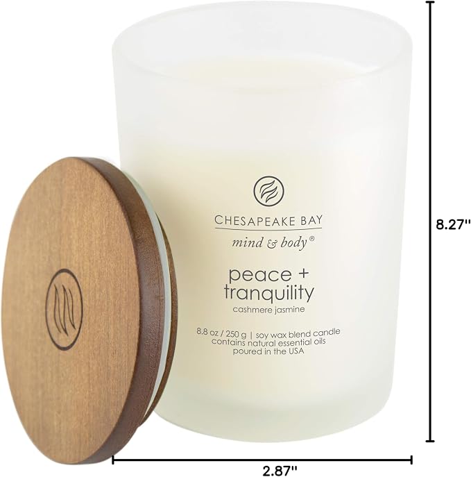 Chesapeake Bay Candle Scented Candles, Peace + Tranquility & Joy + Laughter, Medium (2-Pack)