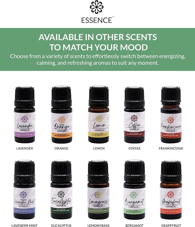 Essence Bergamot Essential Oil, 5 ml | Aromatherapy Oil for Diffusers & Personal Use | Natural Fragrance for Relaxation, Clarity & Wellness | Made in USA | Citrus Scent