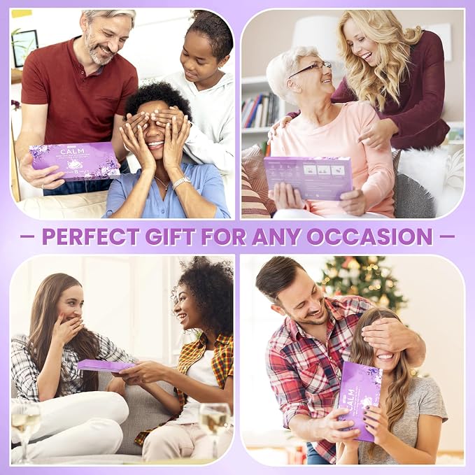 Shower Steamers 8 Pack Set Shower Bombs Tablets in Purple Box with 8 Fragrances with Shea Butter for Self-Care & Relaxation, Idea for Mothers Day Women and Men