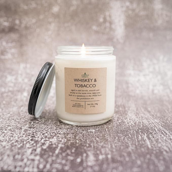 Handmade | Soy Candle (Whiskey & Tobacco, 8 oz.)