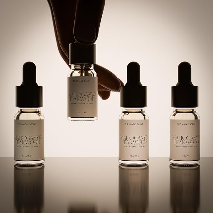 The Magic Scent Mahogany & Teakwood Diffuser Oil - Hotel & Home Luxury Scents Inspired by Abercrombie & Fitch - Diffuser Oil Scents for Home Designed for Use in All Diffusers - 0.3 fl oz, 10 mL