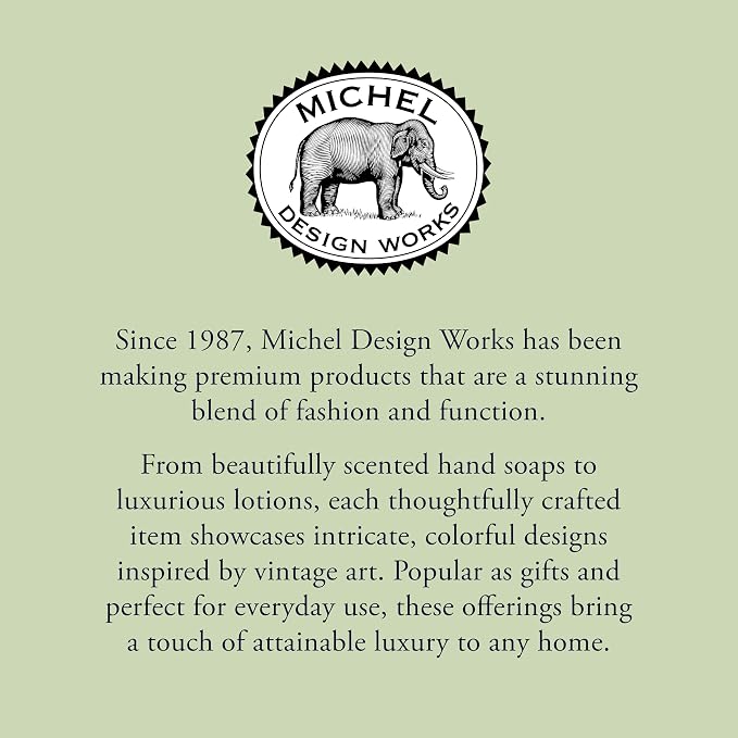 Michel Design Works Lemon Basil Scented Candle, 14 oz Soy Blend Dual Wick Glass Jar Candle with Lid, 75 Hour Burn Time, Citrus Herbal Home Fragrance Gift