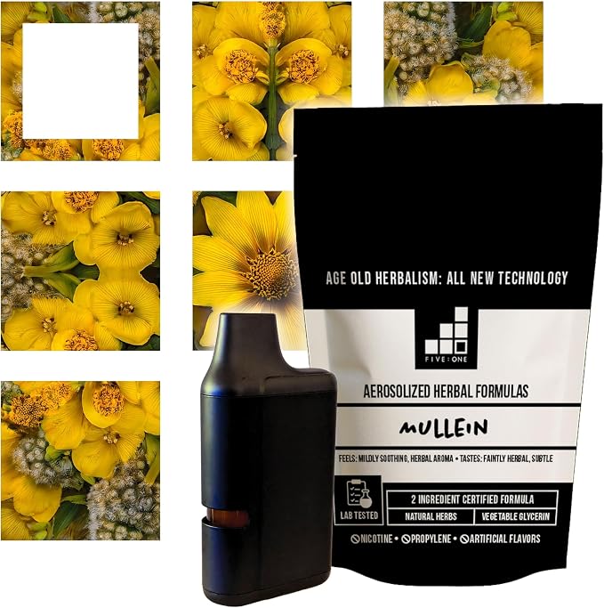Lab-Tested, Single-Herb, Aromatherapy Portable Botanical Fragrance Stick from 5:1 Formulas. Purity and Safety Verified, Personal Aroma Accessory (Mullein)