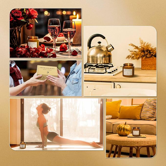 Scented Candles, BOYUJK Candles for Home Scented, Candle Set for Stress Relief and Promote Sleep, Candle Gifts for Women and Men