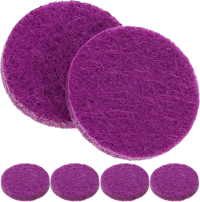 GLEAVI Mini Diffuser Refill Pads Replacement Necklace Purple 100pcs Cotton Absorbing Pads Circle Replacement Pads for Diffuser Necklace Vent Clip