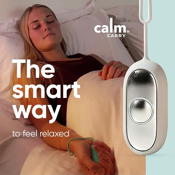 Glowco CalmCarry Sleep Aid Device – Handheld Microcurrent Relaxation Tool, Supports Calm, Focus & Gentle Relief, USB Rechargeable, Portable Wellness Device for Adults & Kids | Gray Calm Carry