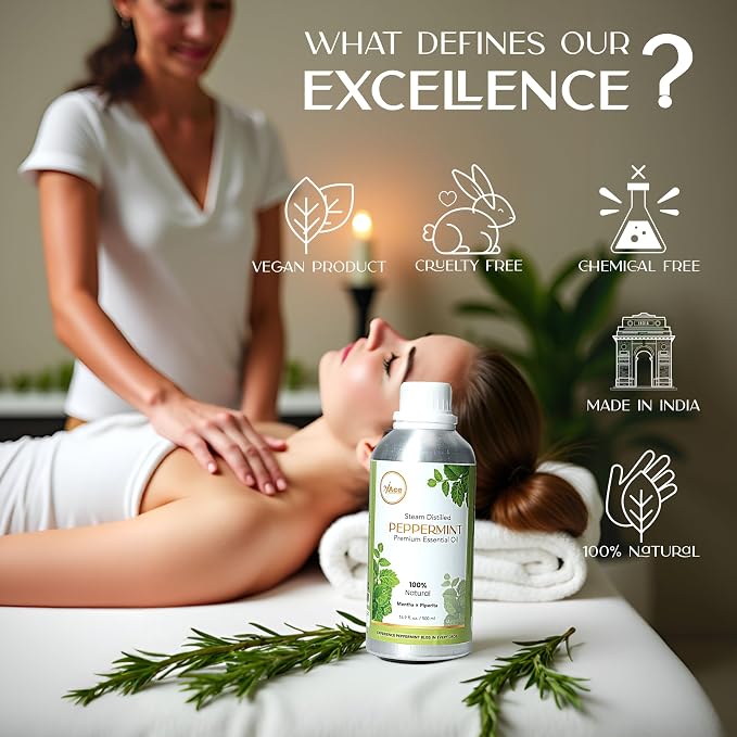 My ACE Rosemary Essential Oil 16 Fl Oz - 100% Pure & Natural - Premium Grade for Aromatherapy, Diffuser, Skin, Hair, Massage, Candle, Soap Making, Home - Glass Bottle with Dropper - Long Lasting Scent