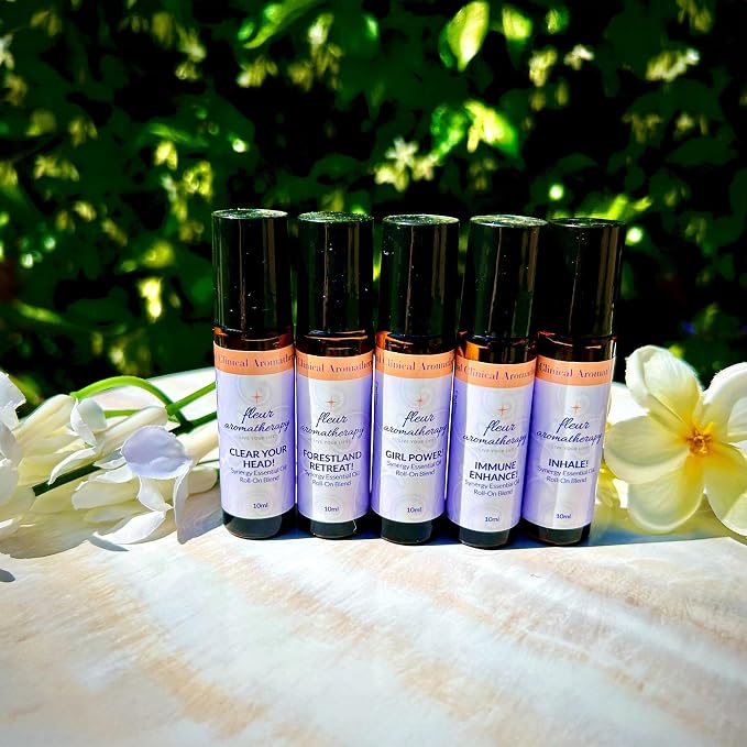 Forestland Retreat Synergistic Essential Oil Roll-On 10ml – Nature's Anchoring On-the-Go Aromatherapy – Professional Clinical Aromatherapy Quality – Fleur Aromatherapy