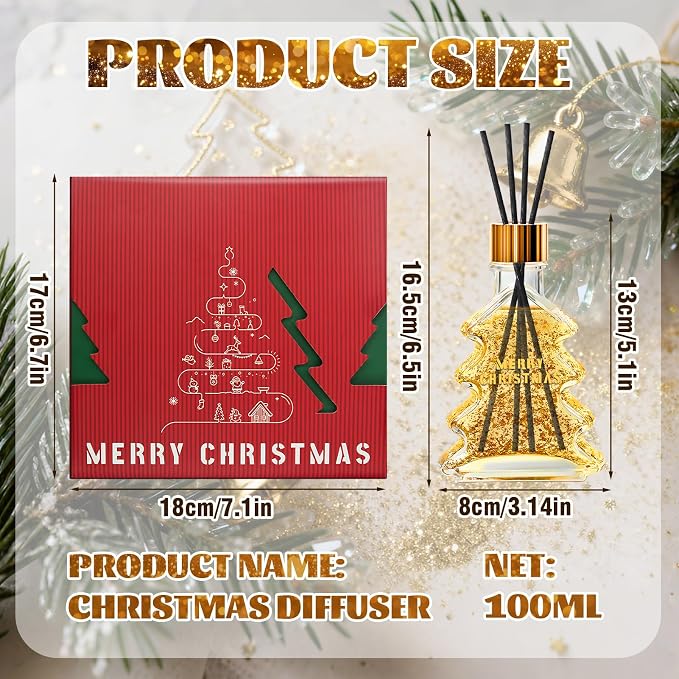 JAOJAO Reed Diffusers, Reed Diffuser Set Gardenia Scent with Gold foil for Bedroom Living Room Bathroom Office Home Long-Lasting Fragrance Aromatherapy Oil for Gift, 100ml