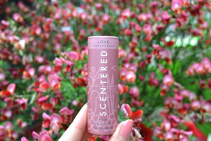 Scentered Aromatherapy Love Balm Christmas Stocking Gift for Emotional Wellbeing - Essential Oils Roll On with Rose & Ylang Ylang - Self-Care Stocking Stuffers for Women