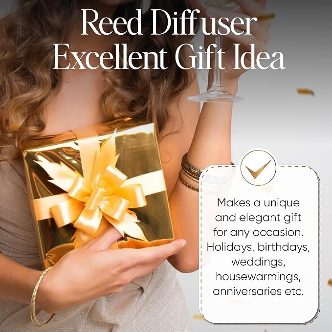 Jasmine Turkish Reed Diffuser Set (Mango) 3.72 Fl. Oz (110ml), with 4 Reed Sticks. For Your Office, Bedroom, Bathroom, Kitchen. Elegant Fragrance for Your Entire Home. A Nice Gift for Your Loved Ones.