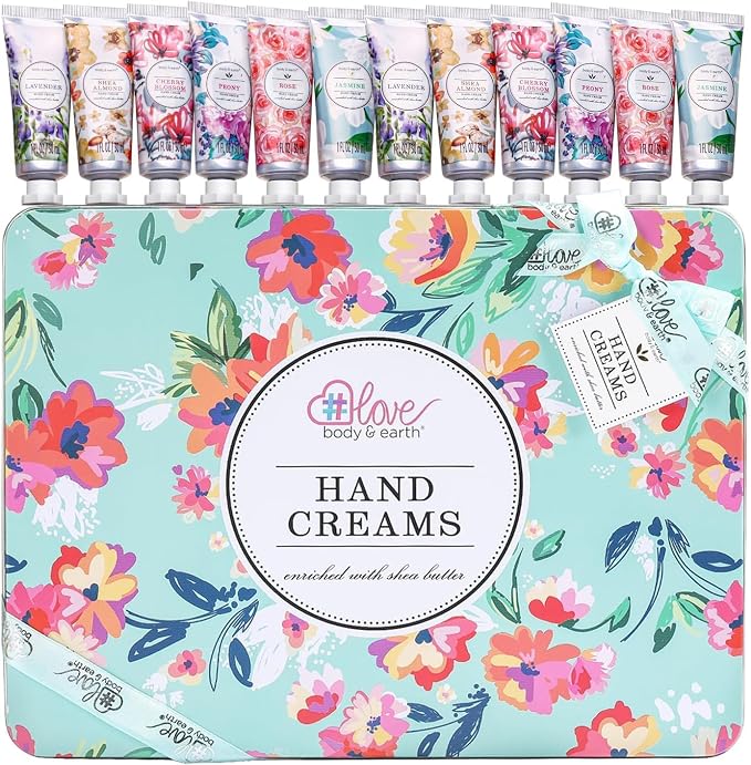12 Pack Hand Cream Gifts Set, Moisturizing Lotion Enriched with Shea Butter to Nourish Dry Hands, Hand Lotion Travel Size Hand Cream, Birthday Gifts for Women, Graduation Gift for Girls, 12 x 1 OZ