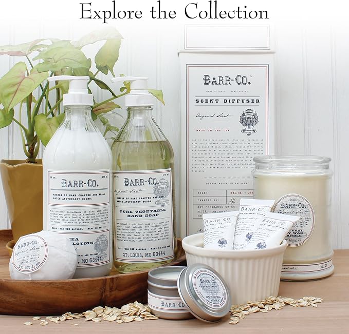 Barr Co. Original Scent Reed Diffuser Refill, A Dreamy Milk, Oat, Vetiver & Vanilla Aroma Scented Diffusers for Home, All-Natural Fragrance for Women & Men, 8 fl oz
