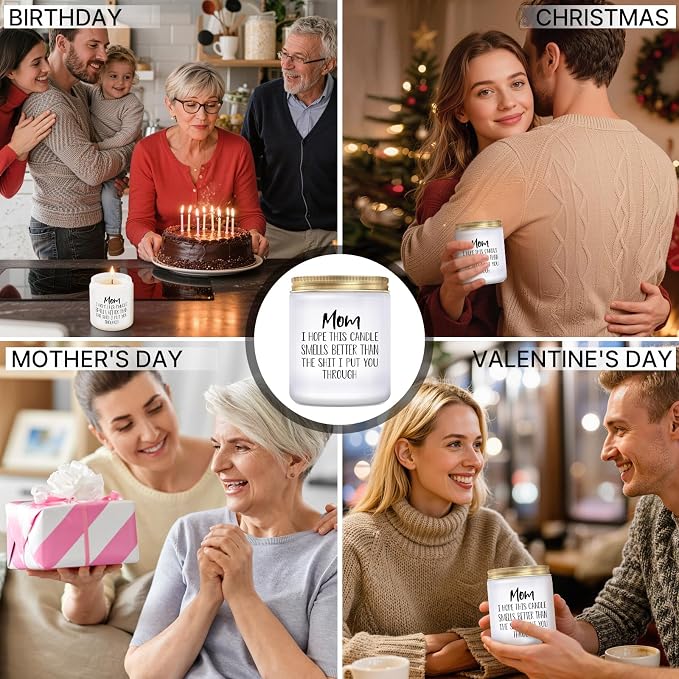 Gifts for Mom from Daughter Son, Mothers Day Birthday Christmas Thanksgiving Gifts for Mom,Stepmother Adoptive Mother, Lavender Scented Candle