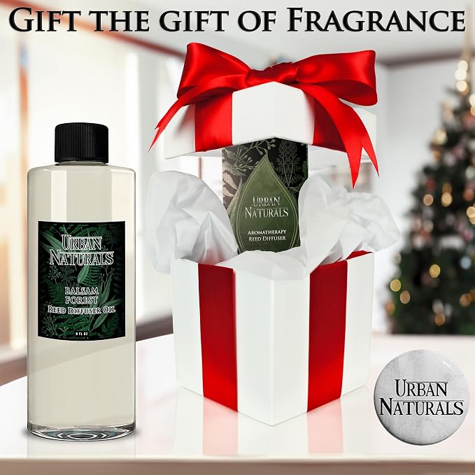 Urban Naturals Reed Diffuser Oil Refill Ocean Mist Sea Salt with Salt Spray, Violet Leaf, Sea Grass, Driftwood 8 oz + Free Reed Sticks, Made in the USA