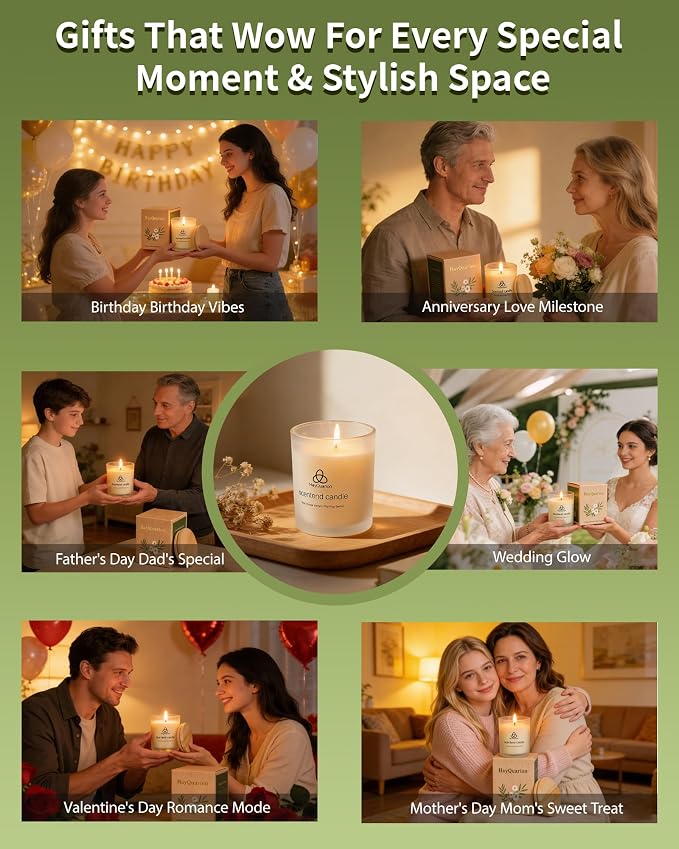 Lime & Basil Scented Non Toxic Candles for Home, Natural Soy Wax Aromatherapy Candle Gifts for Women Men, Meditation, Aromatherapy, Fresh Home Decor, Odor Eliminating Citrus for Kitchen