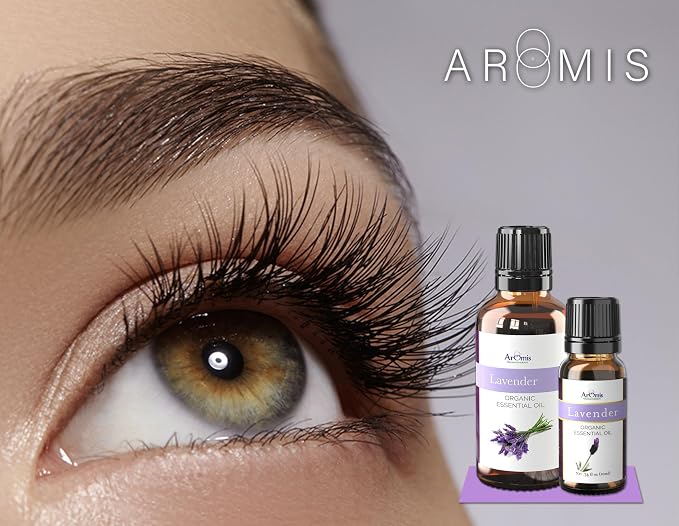 ArOmis Organic Lavender Essential Oil - Therapeutic Grade - 30ml (1 Fl Oz) 100% Pure, Premium, Undiluted, Oils Perfect for Aromatherapy Diffuser