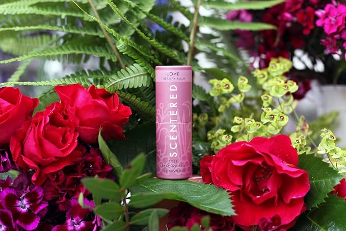Scentered Aromatherapy Balm Stick - Love - Rose Essential Oils Rub On for Emotional Regulation & Balance with Ylang Ylang & Cedarwood - Gifts for Valentines Day for Her