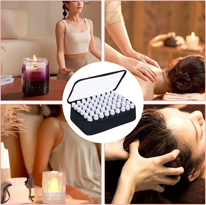 Essential Oils Carrying Case Holds 54 Bottles with Detachable Pad,Black