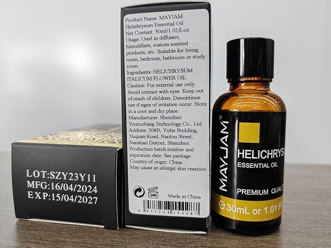 MAYJAM Helichrysum Essential Oil 30ML - 1.01FL.OZ Pure Helichrysum Oil for Soap Candle Making - Essential Oils for Diffusers for Home