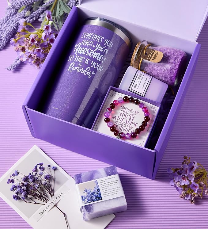 Gifts for Women for Mom Wife Her, Happy Birthday Gifts for Women Mom Wife Grandma Sister Friends, Self Care Gift Thoughtful Daily Self-Care and Relaxation Present Spa Gift Basket Set