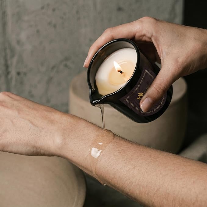 MELONY Massage Candle | Gentle Softening for Nourished, Hydrated, Balanced Skin | 230 g / 8.1 oz (Coffee Vanilla)
