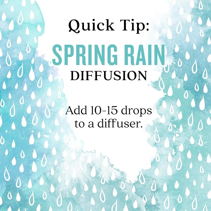 Aura Cacia Spring Rain Essential Oil Blend, Boxed 0.25 fl. oz. - Light Aroma, No Synthetic Fragrances