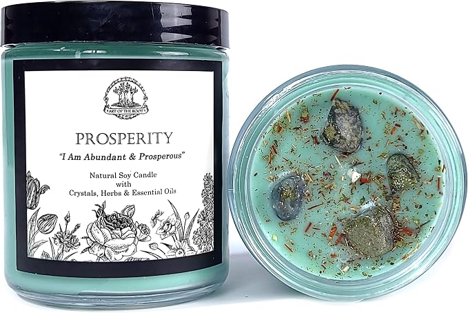 Prosperity Soy Candle Abundance Wealth Money Success Wiccan Hoodoo Spells