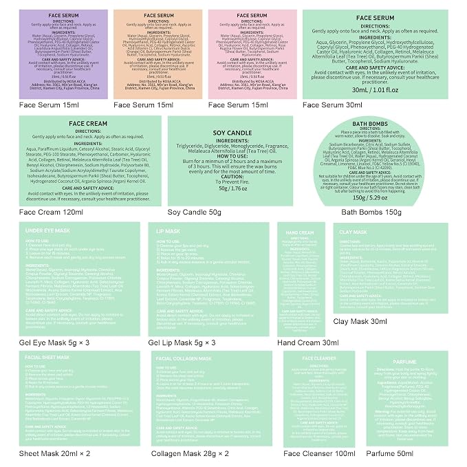 Mothers Day Gifts for Mom, 33 Pcs Tea Tree Skin Care Gift Set, Spa Gift Basket Set for Women, Necklace, Bath and Body Gift Set, Face Sheet Mask, Self Care Kit, Birthday Present, Christmas, Anniversary