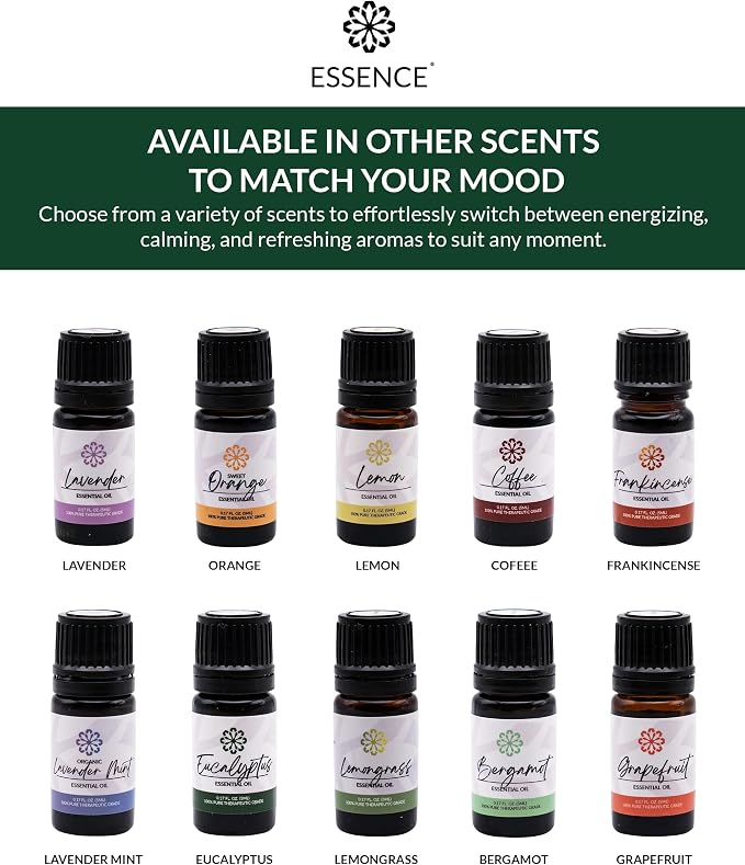Essence Eucalyptus Essential Oil, 5 ml | Aromatherapy Oil for Diffusers & Personal Use | Natural Fragrance for Relaxation, Clarity & Wellness | Made in USA | Fresh & Revitalizing Scent