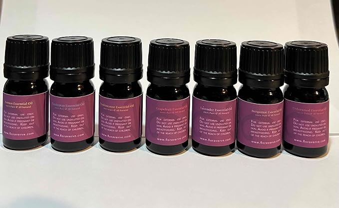 floraVerve Essential Verve & Vigor Pack, Aromatherapy Essential Oils Starter Kit 24 X 5mL, 100% Pure & Natural