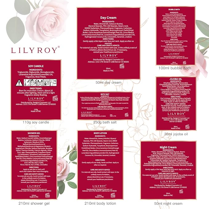 Gifts for Women, Birthday Gifts - 35 Pcs Bath and Body Gift Set Rose Spa Gifts Set Skin Care Set for Women, Gift Set for Christmas, Mothers Day, Valentines Day, Birthday, Gift for Mom