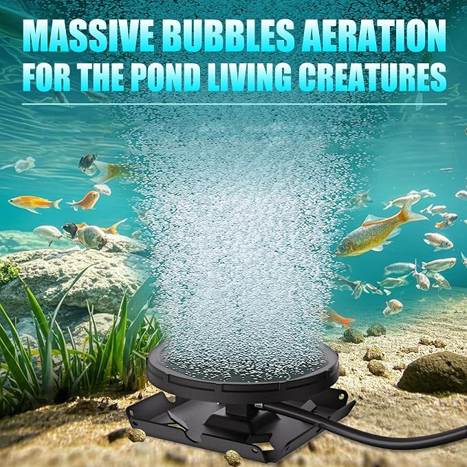 PAS20AD Pond & Lake Aeration Replacement Kit – Coated Steel Chassis with Membrane Diffuser for Pond Aerator Systems (1 Pack)