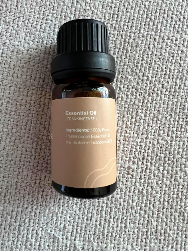 Skin Safe Frankincense Essential Oil for Face and More, 100% Natural & Pure Frankincense Oil for Skin, Candle Making, Body Massages, Therapeutic Grade Essential Oil, Woody & Soothing Scent, 10ml