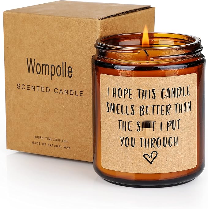 Candle - English Pear&Freesia Scented Jar Candle - Funny Mom Dad Gifts - Multi-purpose Occasion