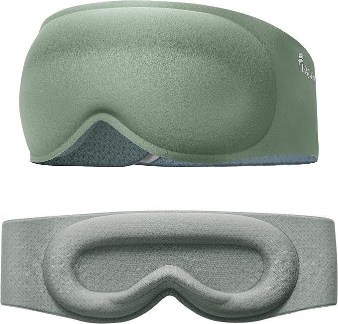 3D Contoured Weighted Sleep Mask: Full Coverage Eye Mask for Night Shift Workers, Blackout Eye Cover Design - Soft Memory Foam, Daytime Nap Gadget After Late Hours, Bedroom and Night Use
