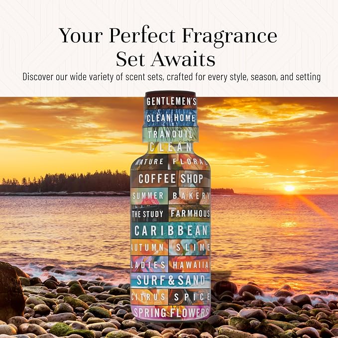 P&J Fragrance Oil Nature Set | Forest Pine, Ocean Breeze, Rain, Fresh Cut Grass, Sandalwood, and Bamboo Candle Scents for Candle Making, Freshie Scents, Soap Making Supplies, Diffuser Oil