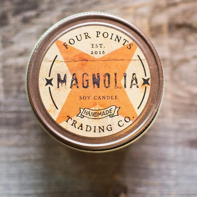 Magnolia 4 Oz Scented Soy Aromatherapy Candle w/Jar