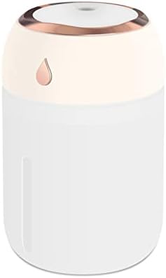 Portable Mini Humidifier for Bedroom, Office, Car, USB Personal Humidifier with LED Lights, 330ML Capacity, Auto Shut-Off, Aromatherapy Diffuser
