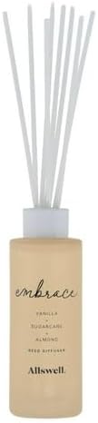Scented Re ed Diffuser 3 Fl oz (90mL) 8 Synthetic (Embrace (Vanilla + Sugarcane + Almond))