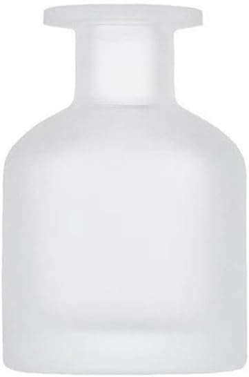 250ml Frosted White Empty Glass Reed Diffuser Bottles,Diffuser Bottle for Essential Oils,Aromatherapy Container for DIY Replacement Diffuser,Reed Sticks,Crafts Decor,Small Flower Vase