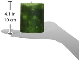 Aroma Naturals Holiday Juniper, Spruce and Basil Essential Oil Pillar Candle, Fresh Forest, 3 inch x 3.5 inch