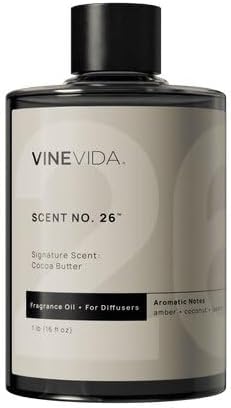 VINEVIDA [16 Fl Oz] Cocoa Butter Fragrance Oil for Cold Air Diffusers, Essential Oils for Diffuser Oil Refill & Air Freshener Room Spray