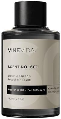 VINEVIDA [4 Fl Oz] Peppermint Swirl Fragrance Oil for Cold Air Diffusers, Essential Oils for Diffuser Oil Refill & Air Freshener Room Spray