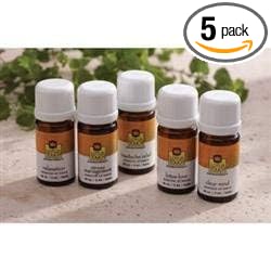 Lotus Touch Essential Oil Blend Set, 5 x 2 ml - Assorted Aroma Oil Blends for Diffusers, Massage Rooms & Spa Use