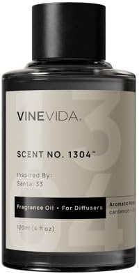 VINEVIDA Santal Bliss Fragrance Oil for Cold Air Diffusers 4 Fl Oz - Essential Oils for Diffuser Oil Refill & Air Freshener Room Spray