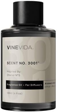 VINEVIDA [4 Fl Oz] Scent NO. 3001 Fragrance Oil for Cold Air Diffusers, Aromatic Notes of Citrus Floral Spices, Essential Oils for Diffuser Oil Refill & Air Freshener Room Spray