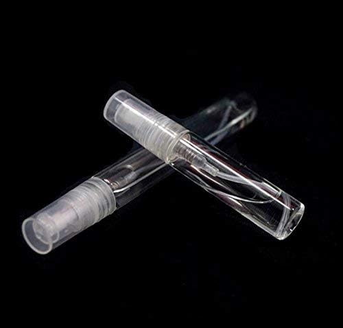 Beauty Factory Elfenstal- 25pcs Clear 5ml 1/6oz Glass Fine Mist Atomizer Bottle Spray Refillable Perfume Empty Bottle Glass Clean Cloth for Travel Party Must Makeup Tool